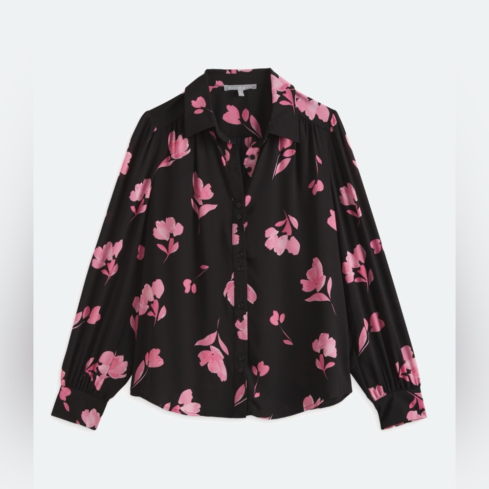 Daniel Rain Floral Blouse Sz L (Stitch Fix) - Picture 6 of 13